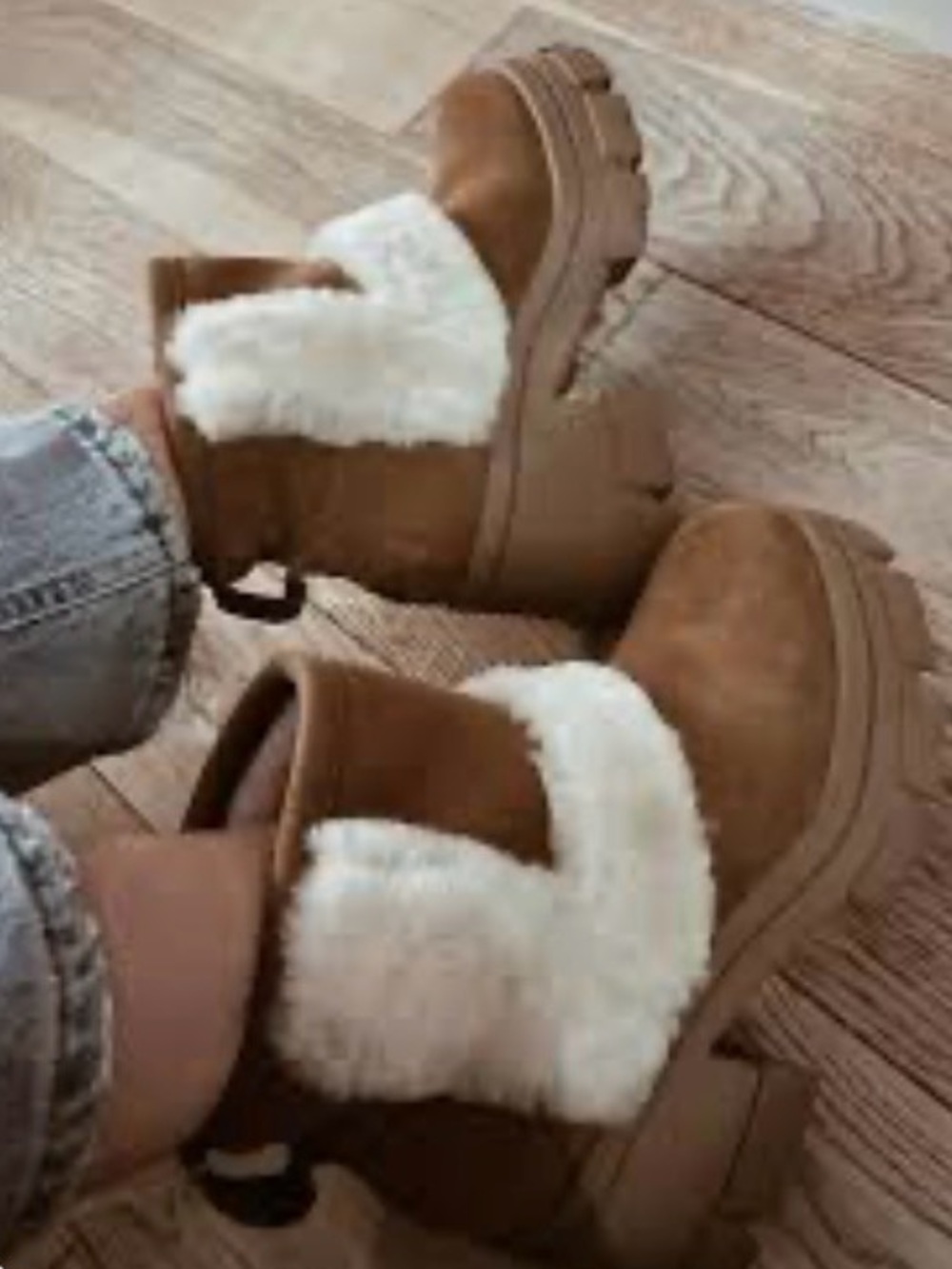 NEW * UGG Brooklyn Sunburst Chestnut Suede Ankle Booties Plush Shearling Trim 11